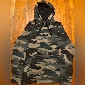 Camo Green and Black Hollister Hoodie